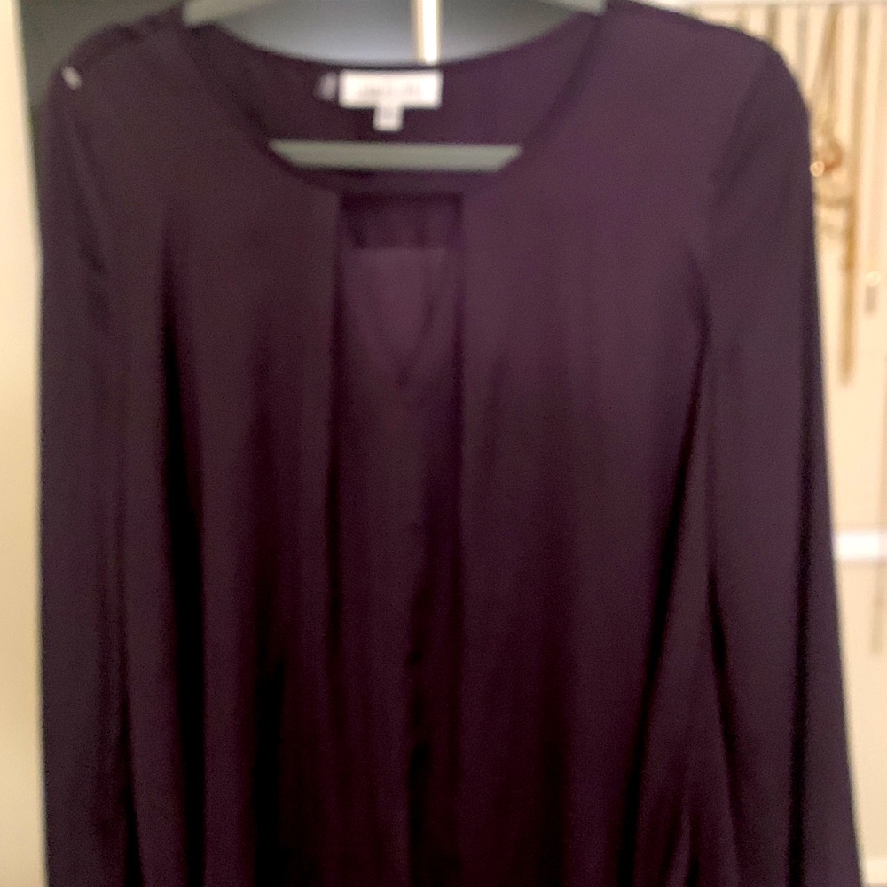 Jennifer Lopez M Tunic Peasant Blouse, purple